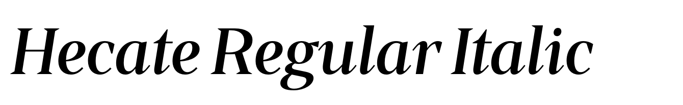 Hecate Regular Italic